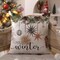 Christmas Pillow Covers 18x18 inch Set of 4 Christmas Tree Gloves Hello Winter Decorative Throw Pillow Covers Winter Farmhouse Decoration for Home Couch 134